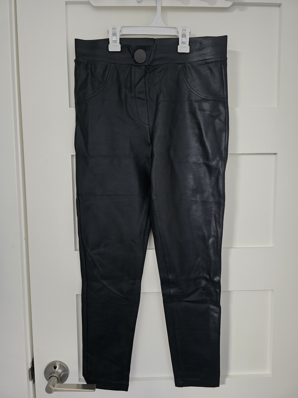Zara Black Faux Leather Leggings for Kids